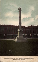 Monument to the Fifty-eighth Indiana Regiment Postcard