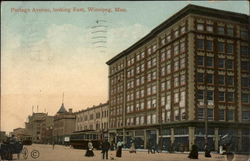 Portage Avenue, Looking East Winnipeg, MB Canada Manitoba Postcard Postcard