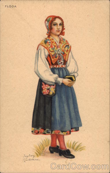 Girl In Traditional Dress Floda Sweden