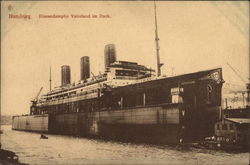 Ocean Liner "Vaterland" in dock Hamburg, Germany Postcard Postcard