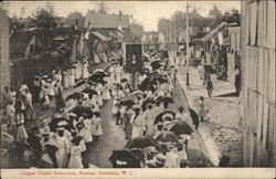 Corpus Christi Procession Roseau, Dominica Caribbean Islands Postcard Postcard