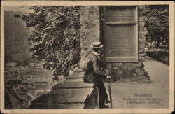 Goethe Memorial in Heidelberg Postcard