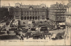 La Gare Saint-Lazare et la Cour de Rome Postcard