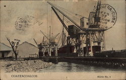 Crane on a Dock Coatzacoalcos, Mexico Postcard Postcard