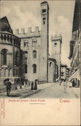 Abside del Duomo e Torre Grande Trento, Italy Postcard Postcard