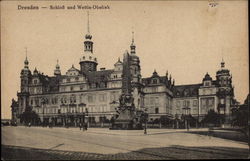 Scloss und Wettin-Obelisk Postcard