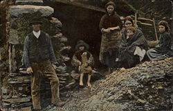 Evicted Tenant & His Family Ireland Postcard Postcard