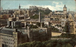 View of City from Calton Hill Edinburgh, Scotland Postcard Postcard