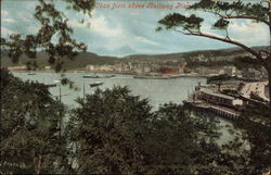 VIew from above Railway Pier Postcard