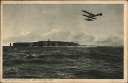 Seaplane Over Heligoland Coast Germany Postcard Postcard