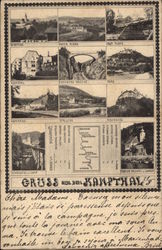 Various Views of Town Postcard