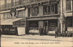 Rue des Ecoles - pres le Boulevard Saint-Michel Paris, France Postcard Postcard