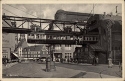 Suspended Monorail in Wuppertal Postcard