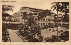 View of Main Building, Raffles Hotel Singapore, Singapore Southeast Asia Postcard Postcard