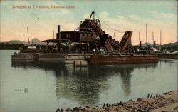 Dredges at Terminus, Panama Canal Postcard