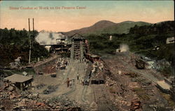 Stone Crusher at Work on the Panama Canal Postcard