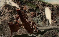 Steam Shovel at Work, Panama Canal Postcard