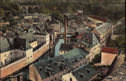 The Alzig River in Grund, Luxembourg Luxembourg City, Luxembourg Postcard Postcard