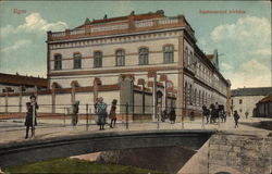 View of Bridge and Hospital Postcard