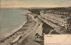 View of Beach and Beachfront Houses Postcard