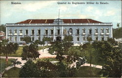 Quartel do Regimento Militer do Estado Manaos, Brazil Postcard Postcard