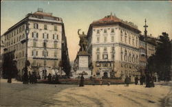 Piazza Corvetto Genoa, Italy Postcard Postcard