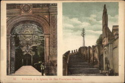 Entrada a la Iglesia de San Francisco - Mexico Mexico City, Mexico Postcard Postcard