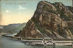 The Lorelei Cliff on the Rhine Sankt Goarshausen, Germany Postcard Postcard