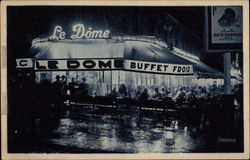 Le Dome, Montparnasse by Night Paris, France Postcard Postcard