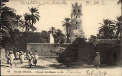 Mosquee Sidi-Mousso Biskra, Algeria Africa Postcard Postcard