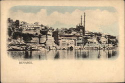 View of City and RIver Postcard