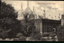 Pearl Mosque in Fort Delhi Postcard