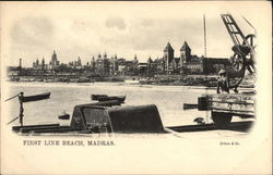 First Line Beach Madras, India Postcard Postcard