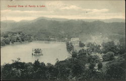 General View of Town & Lake Postcard