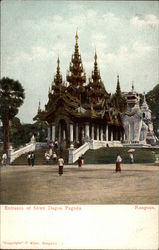 Entrance ofd the Shwe Dagon Pagoda Rangoon, Burma South Pacific Postcard Postcard