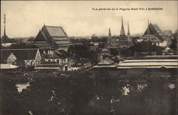 Vue generale de la Pagoda Wath Poh a Bangkok Postcard