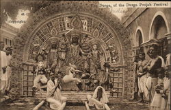 Durga, of the Durga Poojah Festival India Postcard Postcard