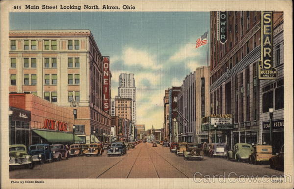 Main Street Looking North Akron, OH