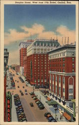 Douglas Street, West from 17th Street Postcard