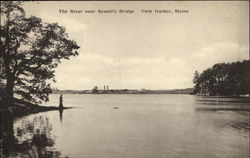 The River near Sewall's Bridge York Harbor, ME Postcard Postcard