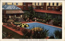 Swimming Pool, Hotel de Soto Postcard