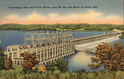 Conowingo Dam and Power House Havre de Grace, MD Postcard Postcard