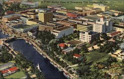 Aerial View of Downtown Fort Lauderdale, FL Postcard Postcard