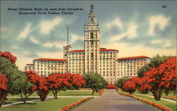 Miami Biltmore Hotel as Seen from Columbus Boulevard Postcard