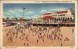 Christmas Day at the Beach Lake Worth, FL Postcard Postcard