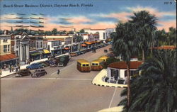 Beach Street Business District Postcard