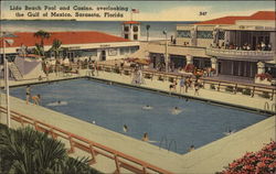 Lido Beach Pool and Casino, Overlooking the Gulf of Mexico Postcard