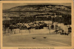 Aerial View of the Log Chateau, Seigniory Club Quebec Canada Postcard Postcard