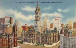 City Hall and Skyscrapers Postcard