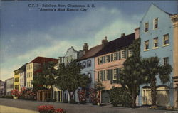 Rainbow Row Postcard